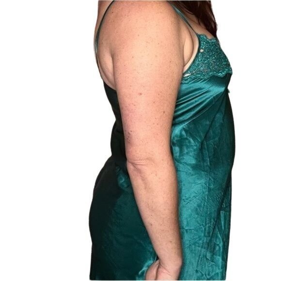 Vintage Inner Most Jade satin night gown‎ neglige size M - Picture 5 of 9